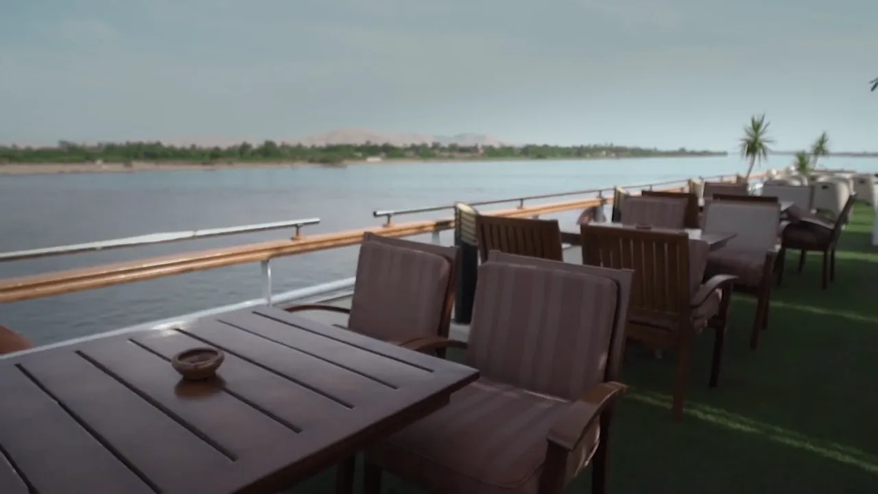 Sun deck of the MS Salacia Nile Cruise Nile cruise